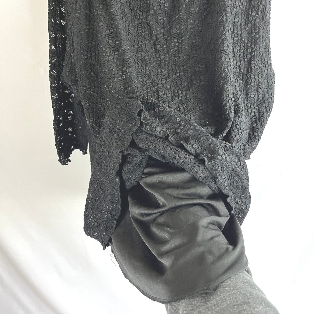 Avenue Stretch Lace Top Sz 26/28 Off Shoulder Babydoll Witchy Emo Vamp Goth - Picture 5 of 7